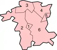 Lage der Distrikte