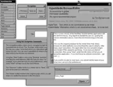 Screenshot von WorldWideWeb, dem ersten Webbrowser, unter NeXTStep.