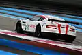 Das Heck des Aston Martin DBR9 bei den Testfahrten der Le Mans Series 2010