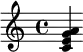 \relative c' { <c e g a> }