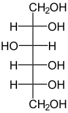 Strukturformel von Sorbitol