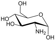 Strukturformel von α-D-Glucosamin (GlcN)