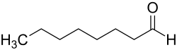 Strukturformel von Octanal