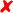 Rotes X oder Kreuzchensymbol für nein