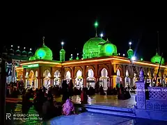 His dargah or mazar in Nagpur, India (21°6′53.05″N 79°7′23.38″E / 21.1147361°N 79.1231611°E / 21.1147361; 79.1231611)