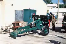 25-Pounder (88&nbsp;mm) field gun of the Bermuda Regiment's ceremonial Gun Troop.