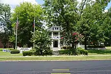 The historic Hawthorn-Clabaugh-Patterson House is now used for offices of the Carthage Chamber of Commerce.