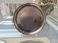 Silver dish with a raised rim