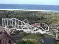 An overview of the Sea Viper's layout. This picture was taken when the ride was the Corkscrew.