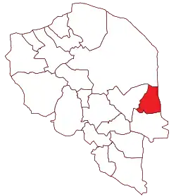 Location of Fahraj County in Kerman province