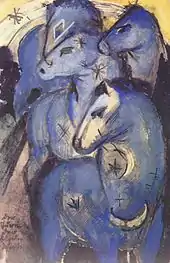 Tower of Blue Horses; by Franz Marc; 1912; ink and guache on card; 14.3 x 9.4&nbsp;cm; Bavarian State Painting Collections (Munich, Germany)