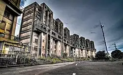 Abandoned apartment buildings on
Ikeshima