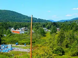 The borough of Lewis Run from the hills and State Route 4001 (Lafayette Avenue).