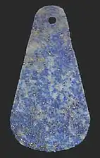 Lapis lazuli pendant from Mesopotamia (c. 2900 BC).