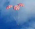 The EFT-1 Orion before splashdown, 5 December 2014