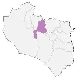 Location of Sarayan County in&nbsp;South Khorasan&nbsp;province