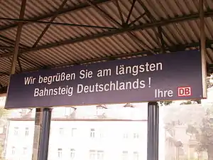 Gößnitz: „Längster Bahnsteig Deutschlands“
