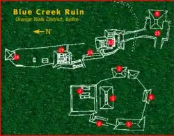 Übersichtskarte der Maya Ruine