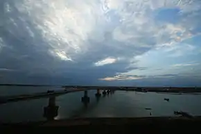 Die Mekongbrücke verbindet die Provinzen Tbong Khmum und Kampong Cham