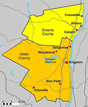 Die 2 Countys im Gebiet der Catskill Mountains