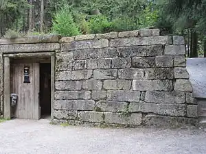 Eingang ins Besucherbergwerk Gleißinger Fels