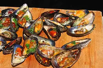 Gegrillte Muscheln