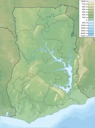 Lagekarte von Ghana
