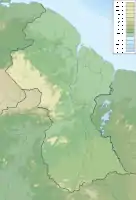 Lagekarte von Guyana