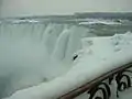 Horseshoe Falls im Winter.
