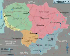 Die Regionen Litauens