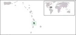 Karte von Mittelamerika mit eingezeichneter Lage von Saint Lucia
