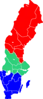 Die drei Großlandschaften Schwedens