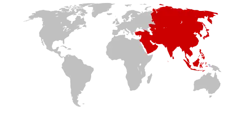 Lage von Asien