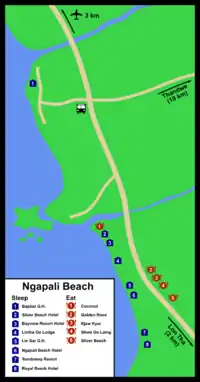 Karte von Ngapali Beach
