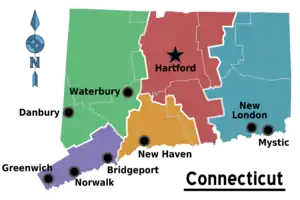 Connecticuts Regionen