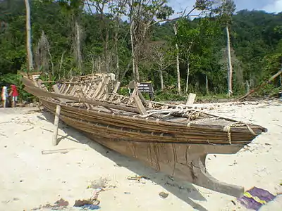 Boot der Moken auf Ko Surin