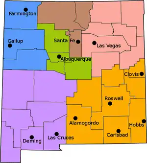Die 6 Reiseregionen von New Mexico