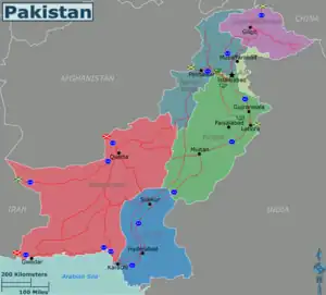 Karte von Pakistan