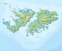 Lagekarte der Falklandinseln