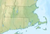 Lagekarte von Massachusetts in den USA