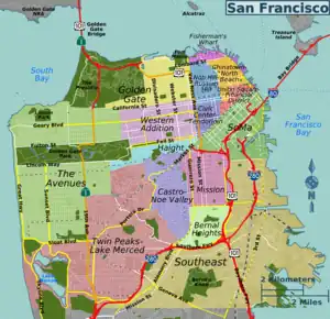 Die Stadtteile von San Francisco