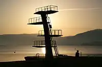 Sprungturm in Seebad Seewalchen