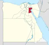 Lage des Gouvenements Sues in Ägypten