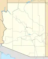 Lagekarte von Arizona in den USA