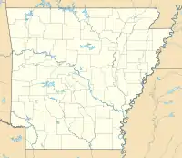 Lagekarte von Arkansas in den USA