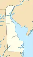Lagekarte von Delaware in den USA
