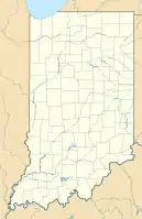 Lagekarte von Indiana in den USA
