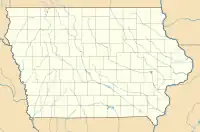 Lagekarte von Iowa in den USA