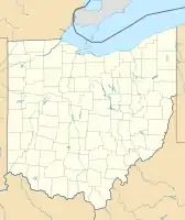 Lagekarte von Ohio in den USA