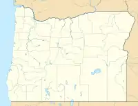 Lagekarte von Oregon in den USA